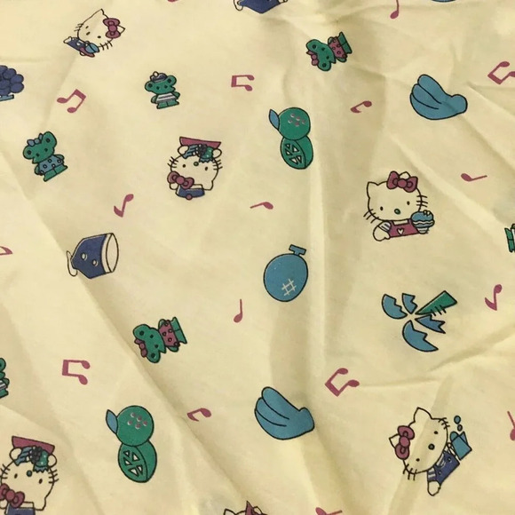 Hello Kitty  Crib Bedding Sheet Balloons Music Notes Baby Toddler Sheet - Picture 7 of 16